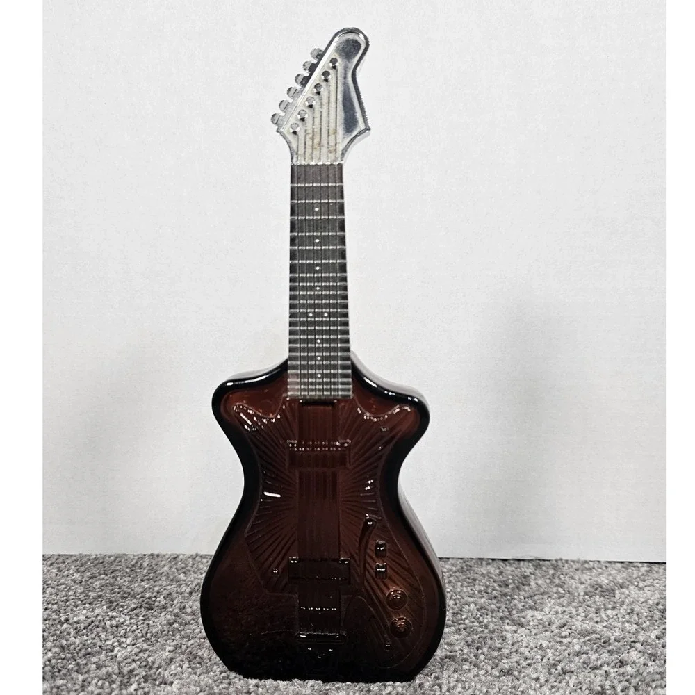 Avon Electric Guitar empty Lotion Bottle Mens 6oz‎ AmberGlass Vintage Rockabilly
